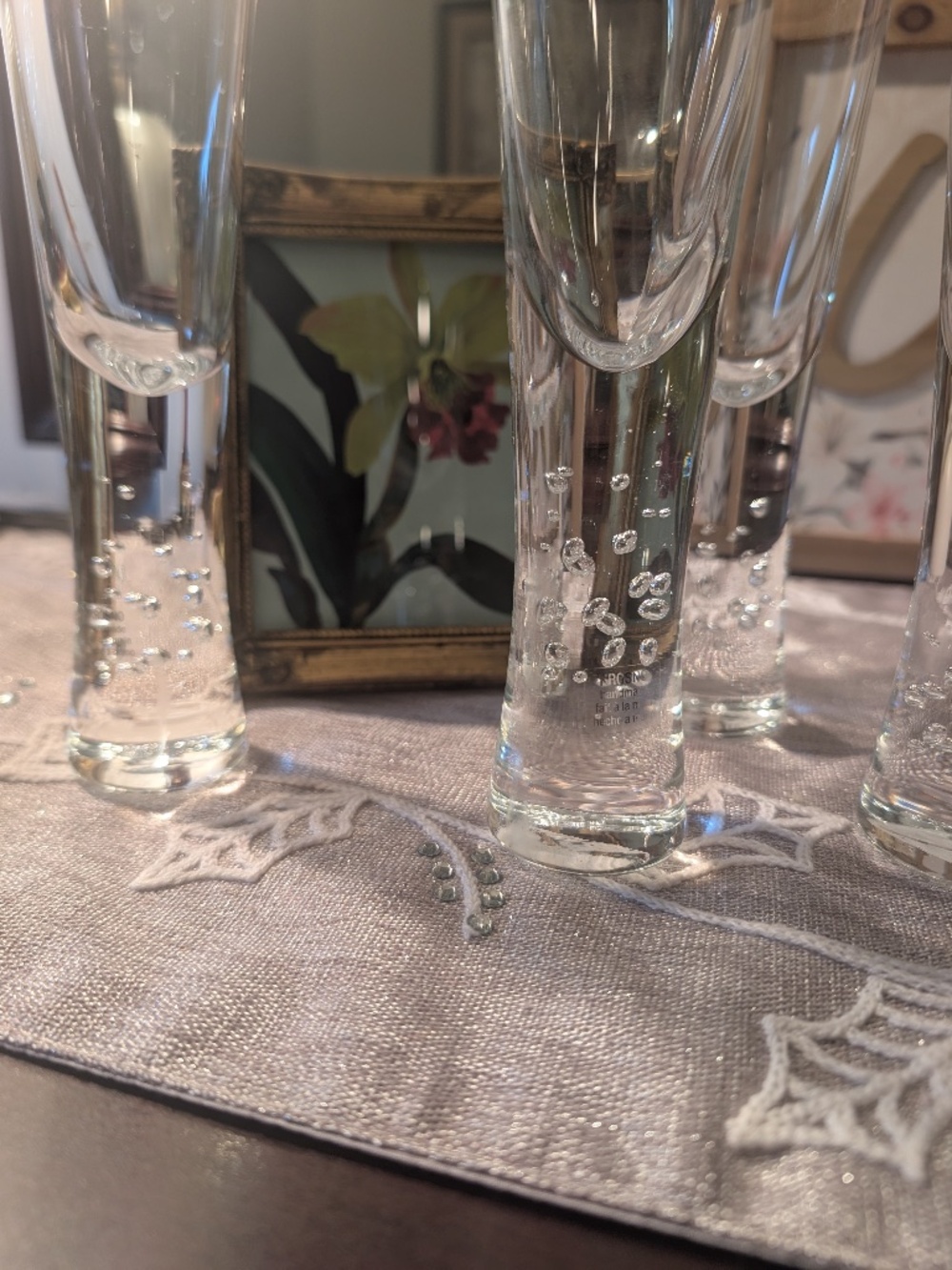 Vintage Krosno Poland for Crate & Barrel "Vere" Champagne Flutes
